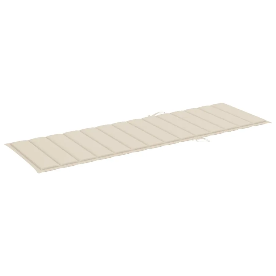 Chaise longue de jardin avec coussin Bois d'acacia solide - 12
