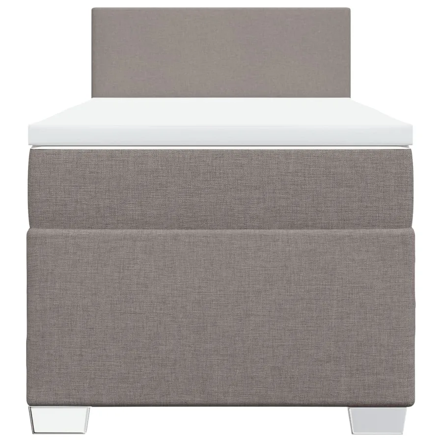 Sommier à lattes de lit avec matelas Taupe 100x200 cm Tissu - 6