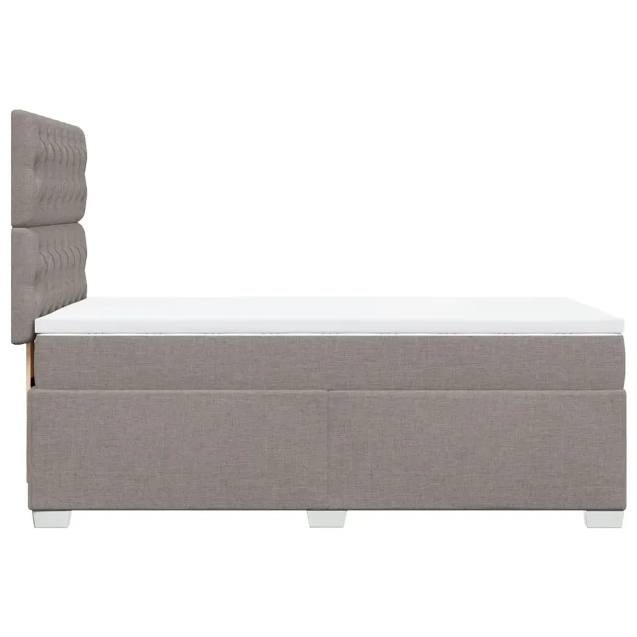 Sommier à lattes de lit avec matelas Taupe 100x200 cm Tissu - 11