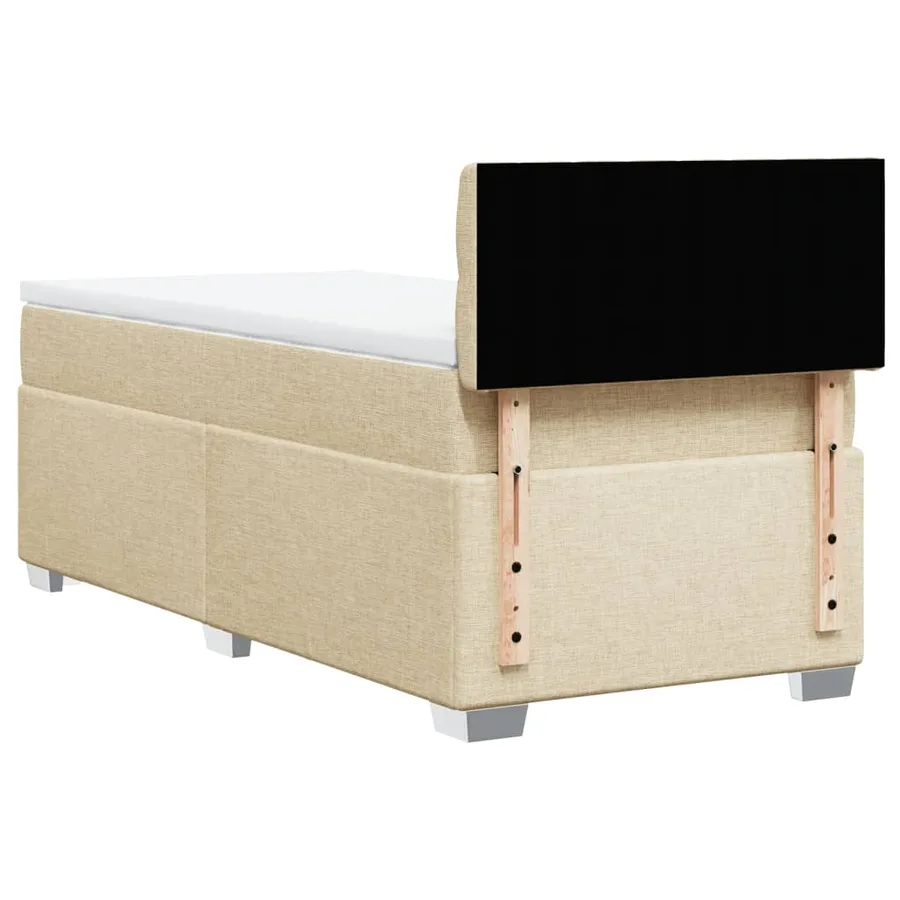 Sommier à lattes de lit avec matelas Crème 100x200 cm Tissu - 12