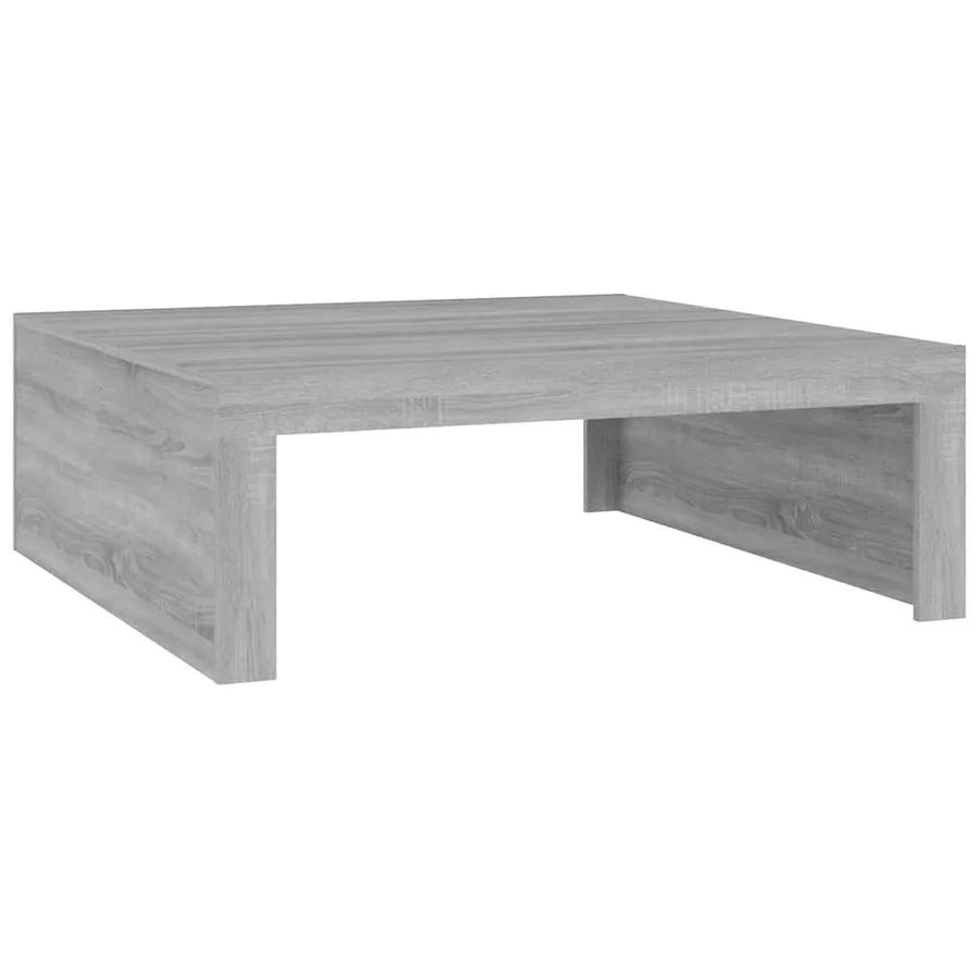Table basse Sonoma gris 100x100x35 cm Bois d'ingénierie - 2