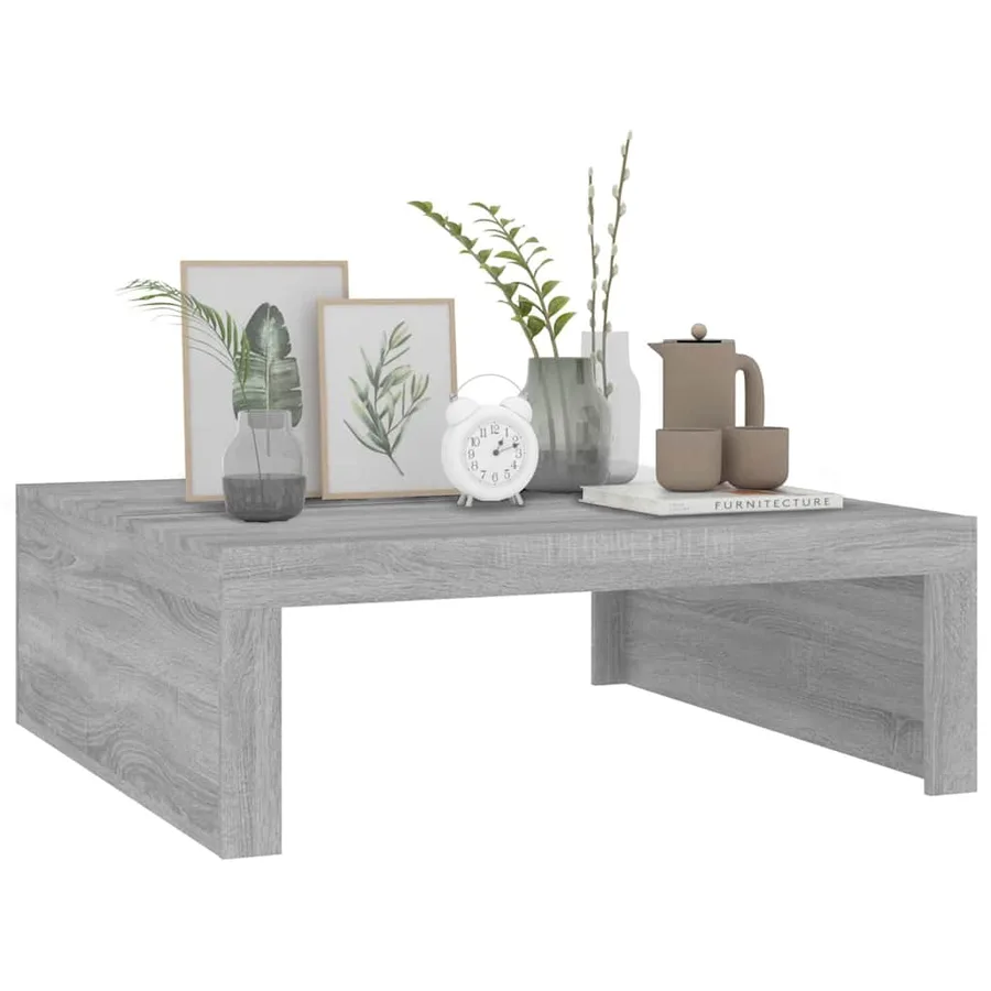 Table basse Sonoma gris 100x100x35 cm Bois d'ingénierie - 3
