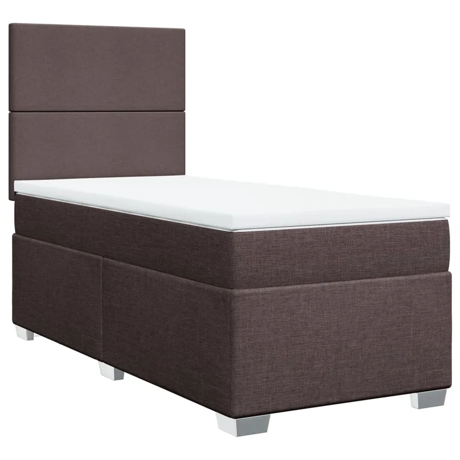 Sommier à lattes de lit avec matelas Marron foncé 100x200 cm - 3