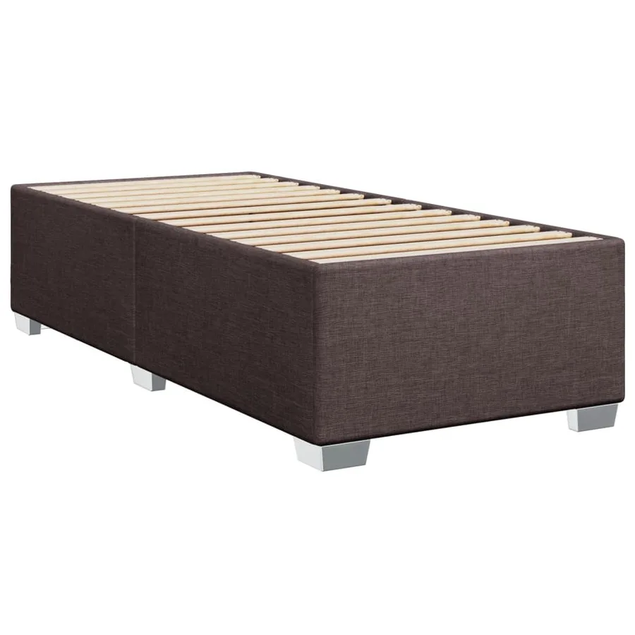 Sommier à lattes de lit avec matelas Marron foncé 100x200 cm - 8