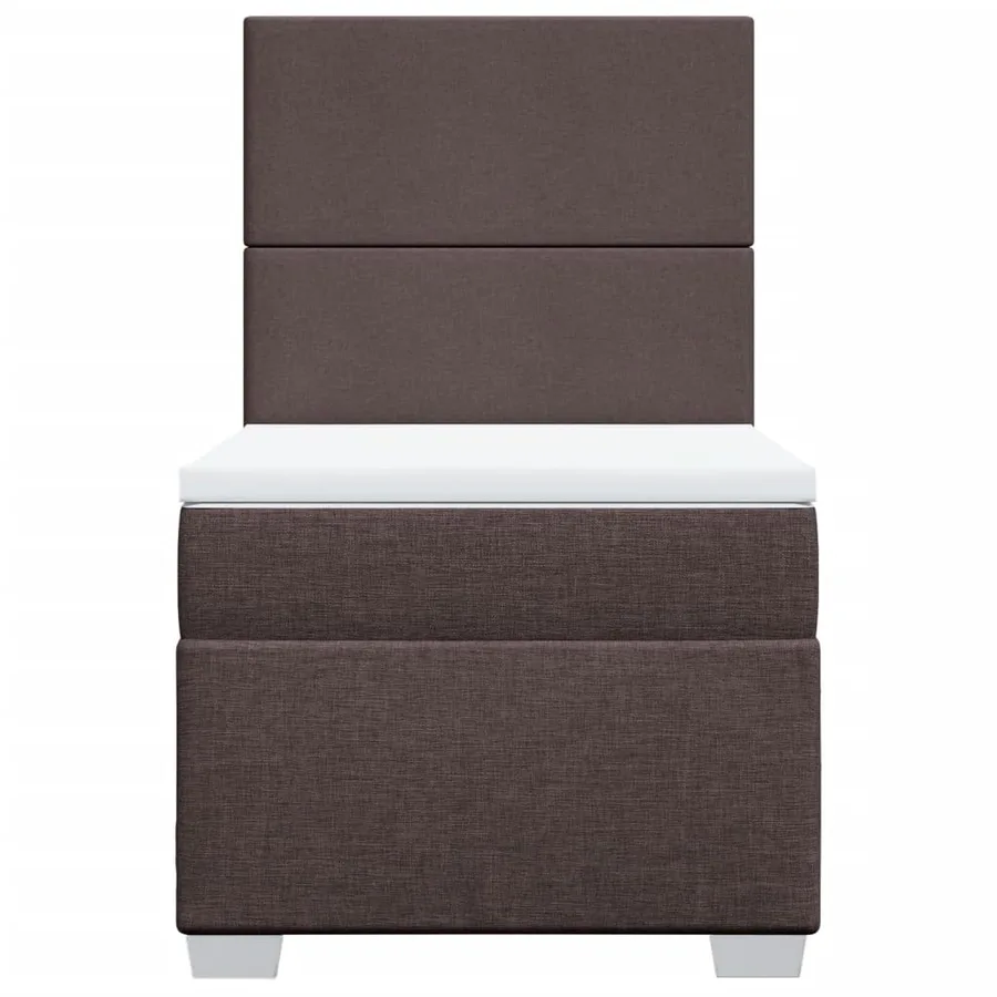 Sommier à lattes de lit avec matelas Marron foncé 100x200 cm - 4