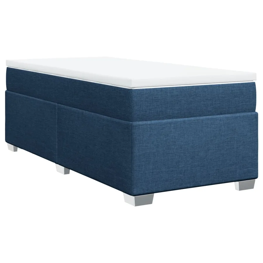 Sommier à lattes de lit avec matelas Bleu 90x200 cm Tissu - 2