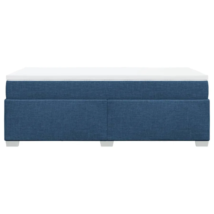 Sommier à lattes de lit avec matelas Bleu 90x200 cm Tissu - 8