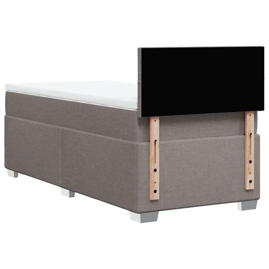 Sommier à lattes de lit avec matelas Taupe 90x200 cm Tissu - 12