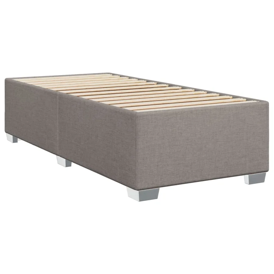 Sommier à lattes de lit avec matelas Taupe 90x200 cm Tissu - 8