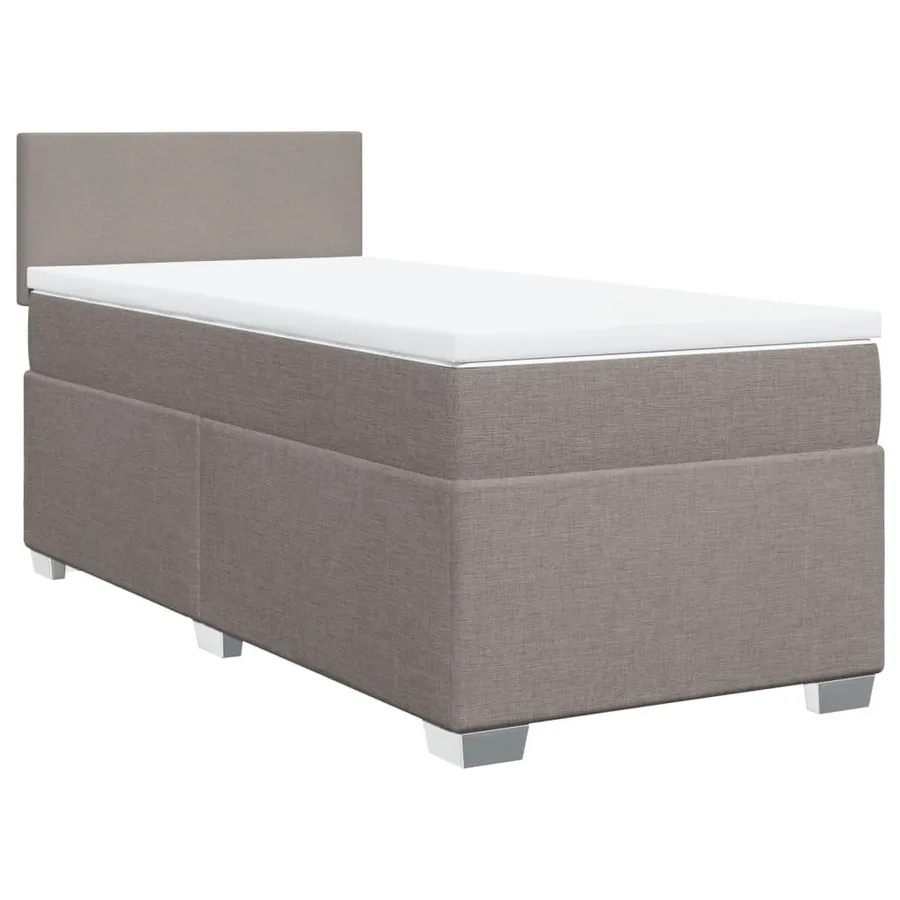 Sommier à lattes de lit avec matelas Taupe 90x200 cm Tissu - 2