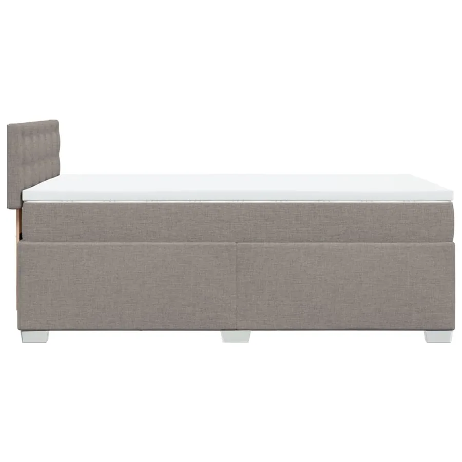 Sommier à lattes de lit avec matelas Taupe 90x200 cm Tissu - 11