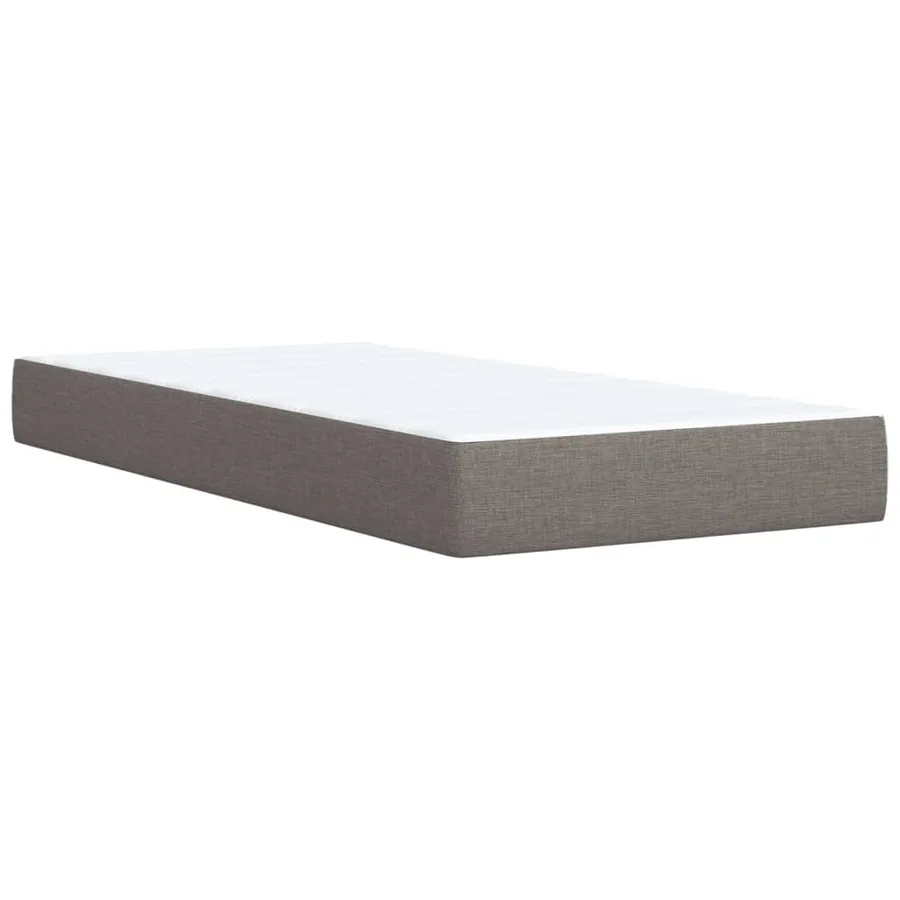 Sommier à lattes de lit avec matelas Taupe 90x200 cm Tissu - 9