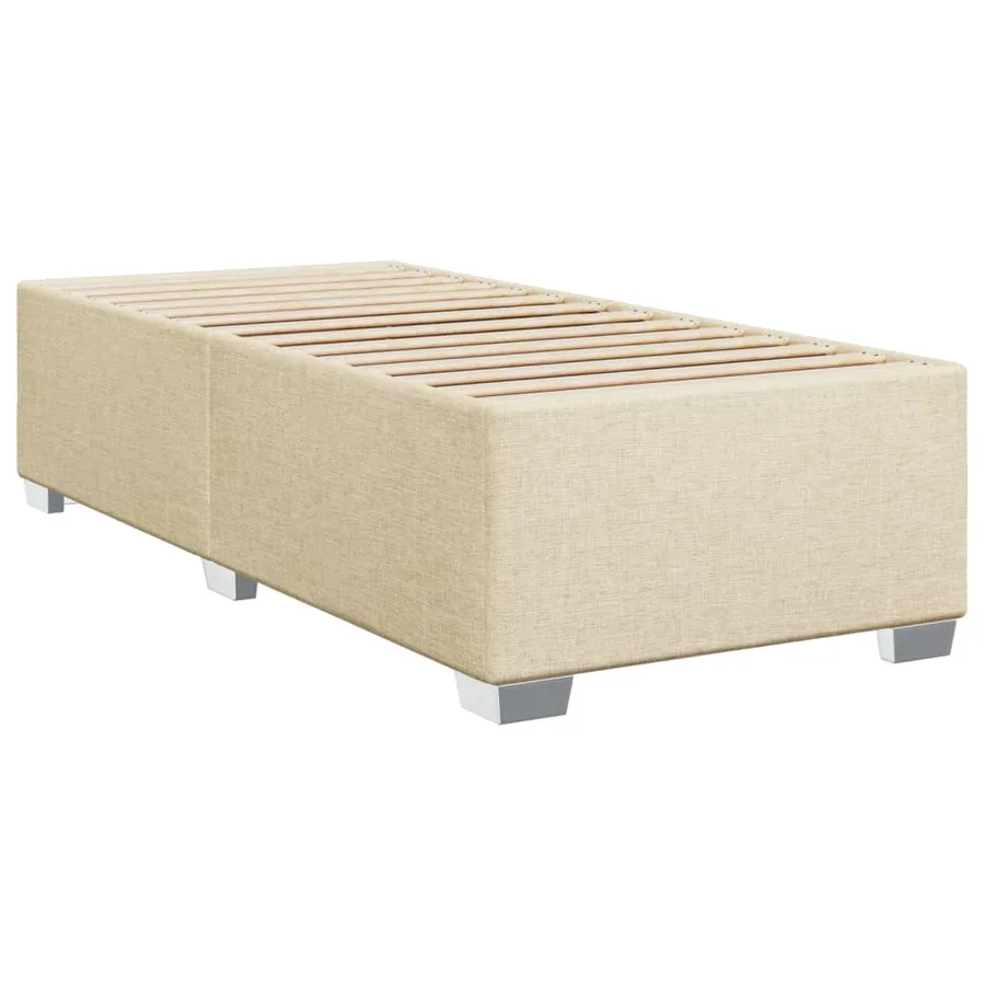 Sommier à lattes de lit avec matelas Crème 90x200 cm Tissu - 8