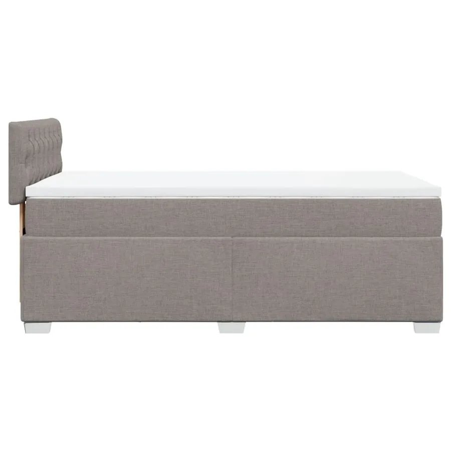 Sommier à lattes de lit avec matelas Taupe 90x200 cm Tissu - 5