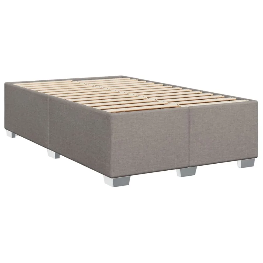 Sommier à lattes de lit avec matelas Taupe 90x200 cm Tissu - 8
