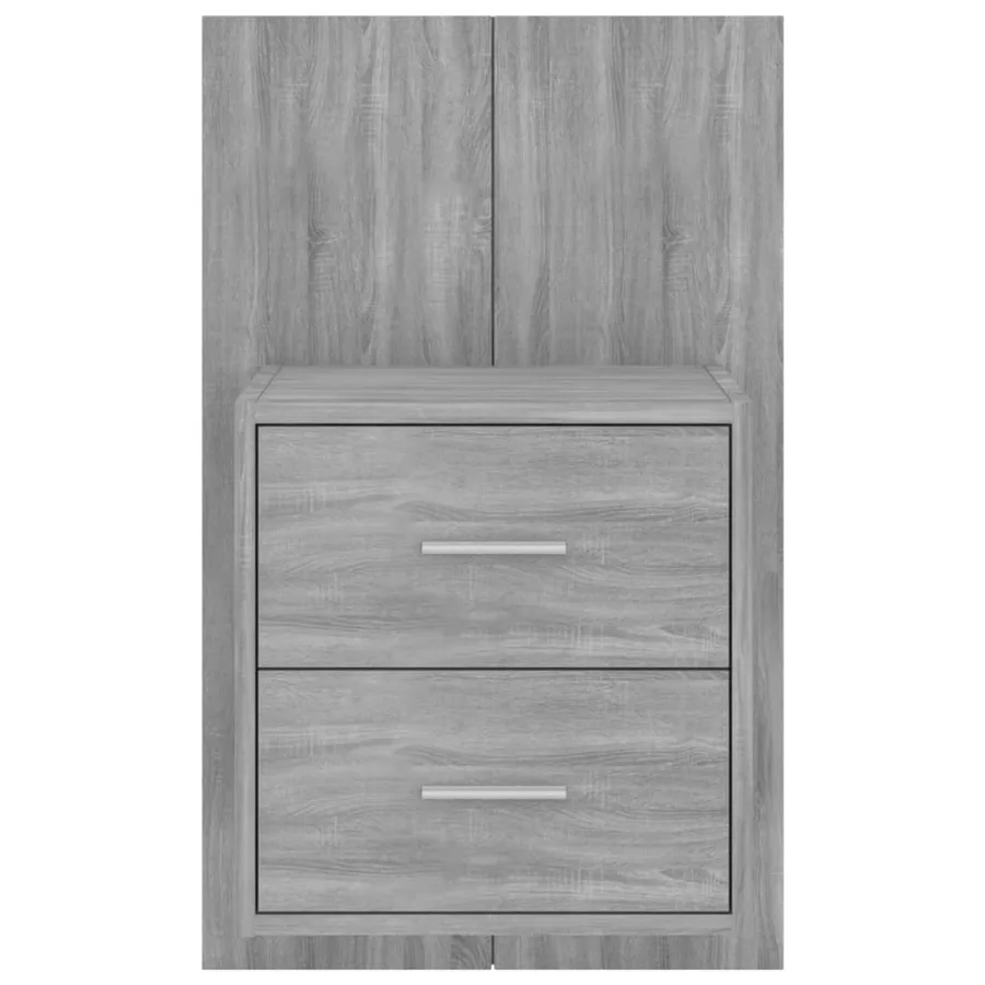 Tables de chevet murales 2 pcs Sonoma gris - 5