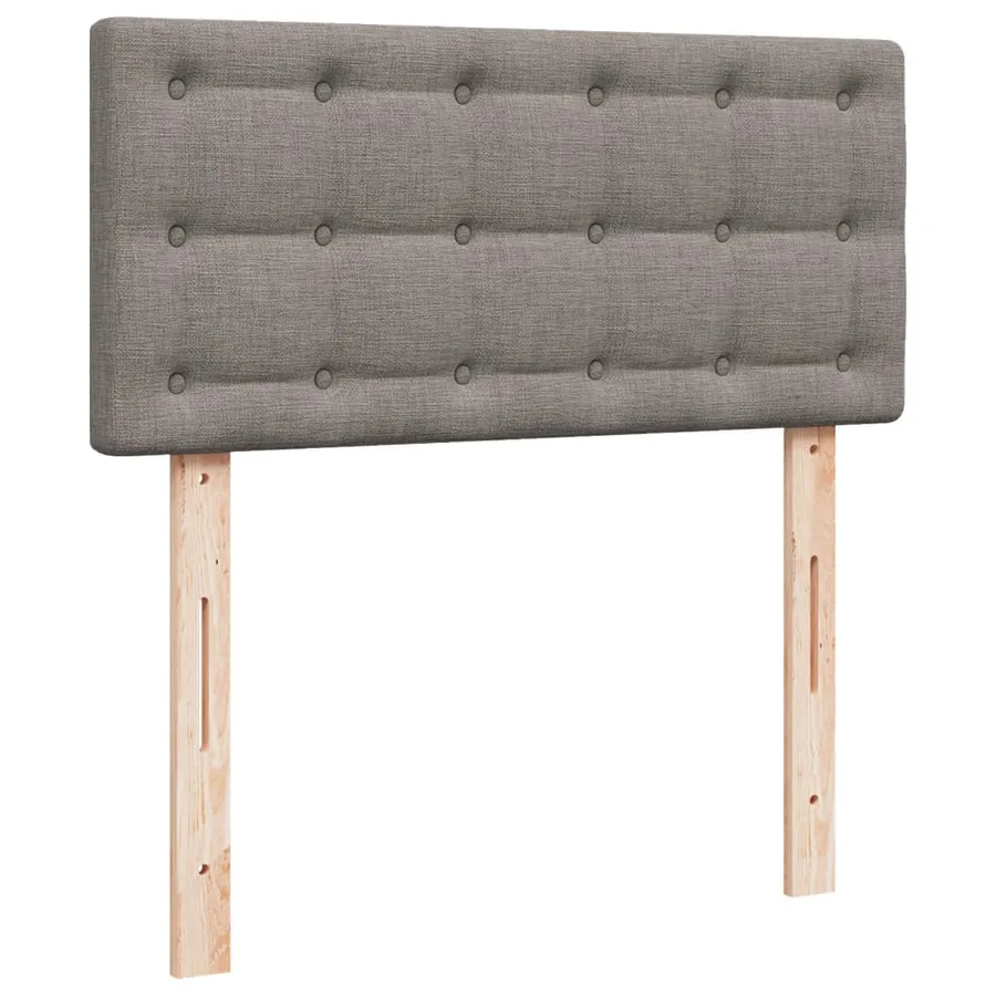 Sommier à lattes de lit avec matelas Taupe 90x200 cm Tissu - 7