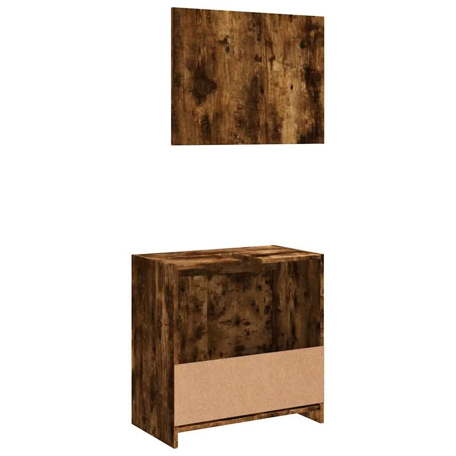 Ensemble de meubles de salle de bain 2 pcs Chêne fumé - 7