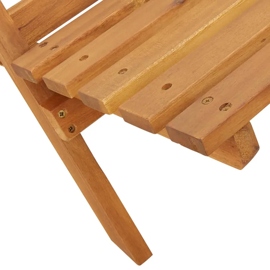 Chaises de jardin lot de 2 gris bois d'acacia et polypropylène - 10