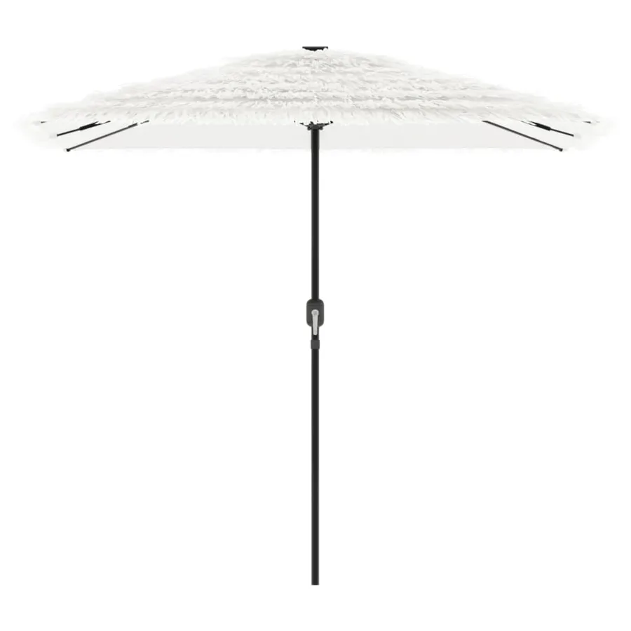 Parasol de jardin avec mât en acier blanc 248x248x248 cm - 4