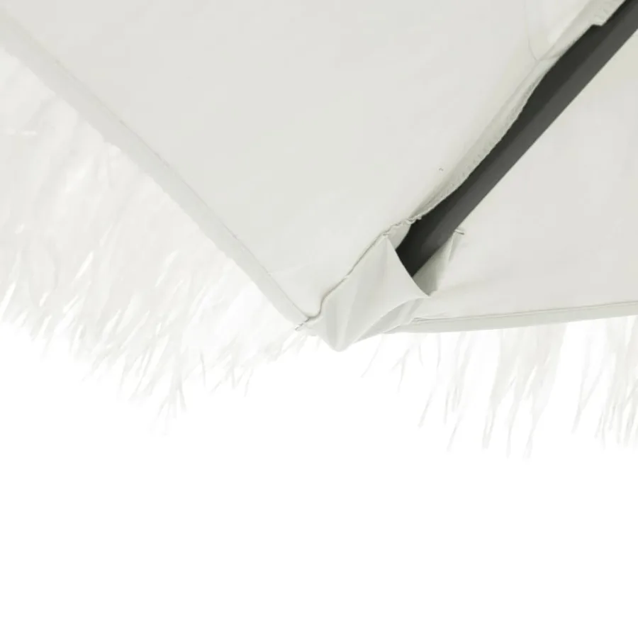 Parasol de jardin avec mât en acier blanc 248x248x248 cm - 7