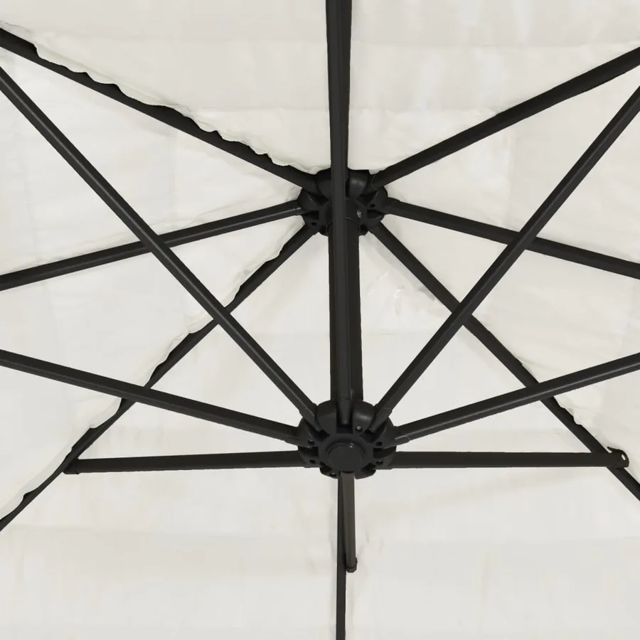 Parasol de jardin avec mât en acier blanc 248x248x248 cm - 8