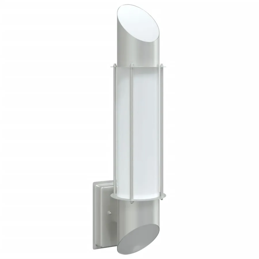 Applique murale d'extérieur argenté acier inoxydable - 2