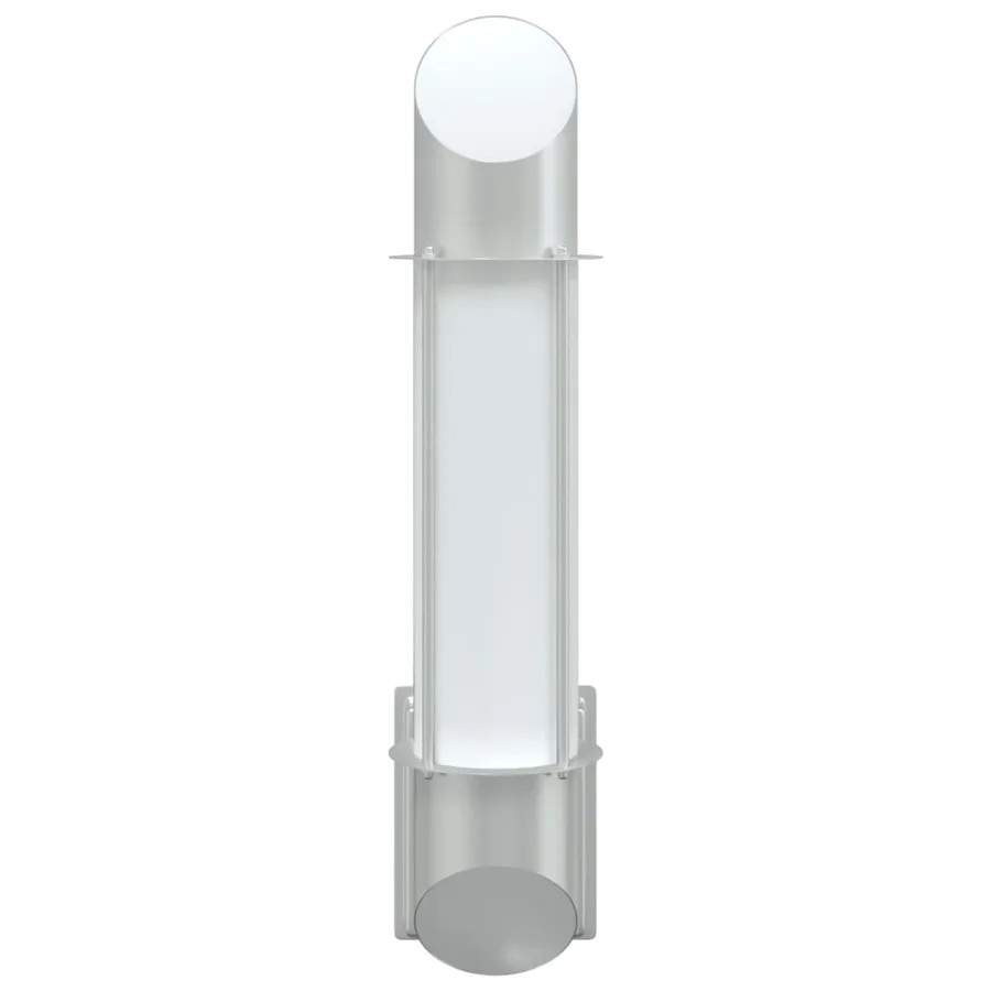 Applique murale d'extérieur argenté acier inoxydable - 4