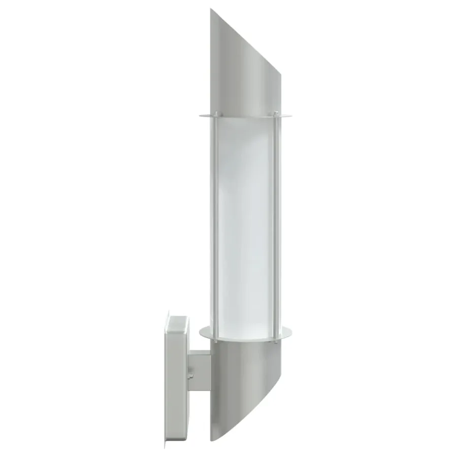 Applique murale d'extérieur argenté acier inoxydable - 5