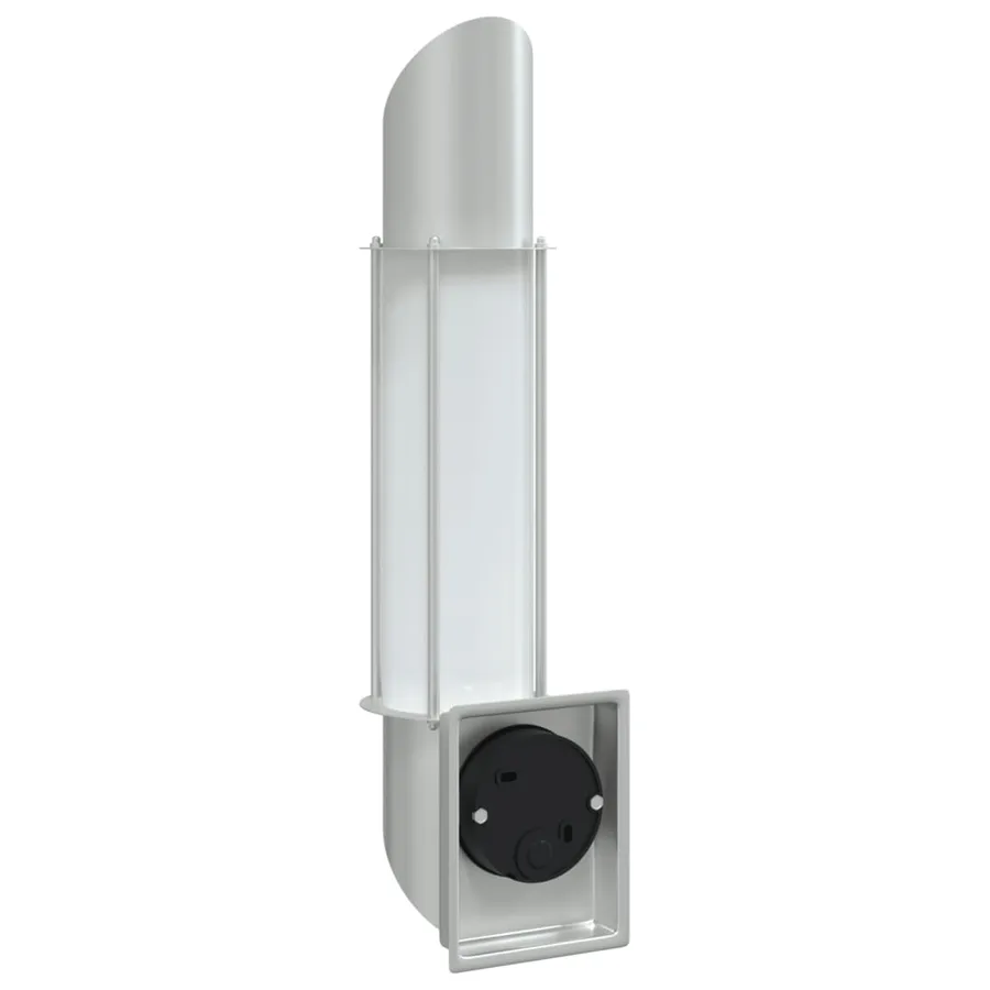 Applique murale d'extérieur argenté acier inoxydable - 6