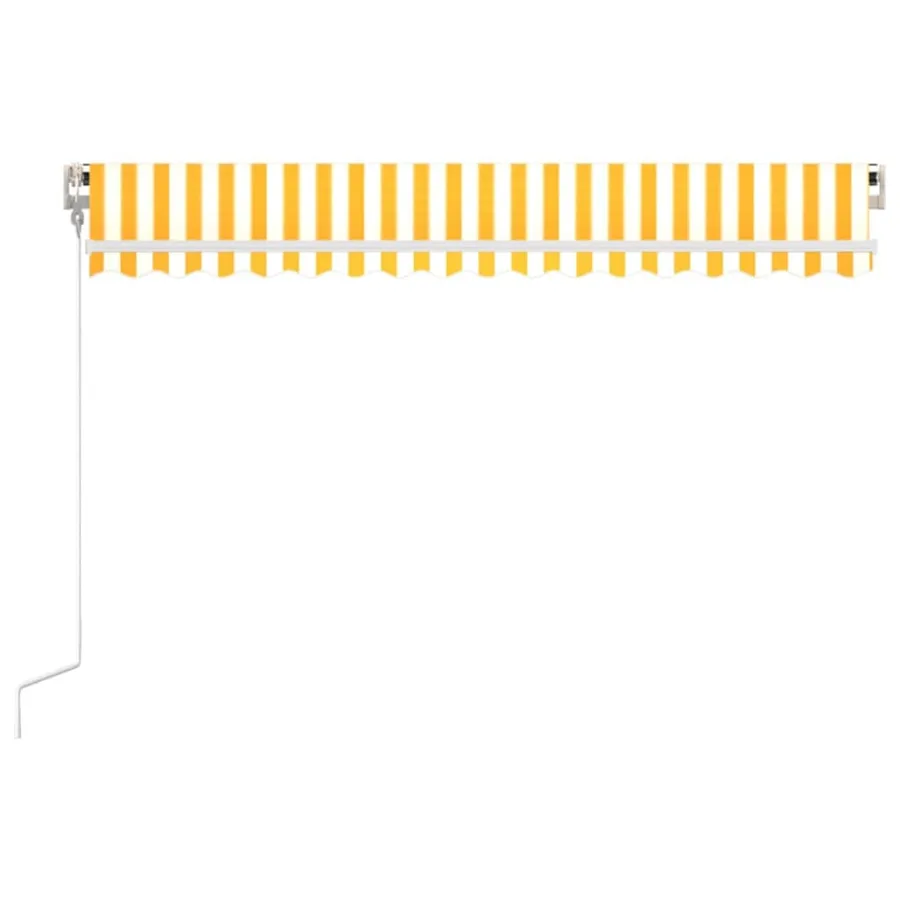 Auvent rétractable automatique 450x350 cm Jaune et blanc - 4