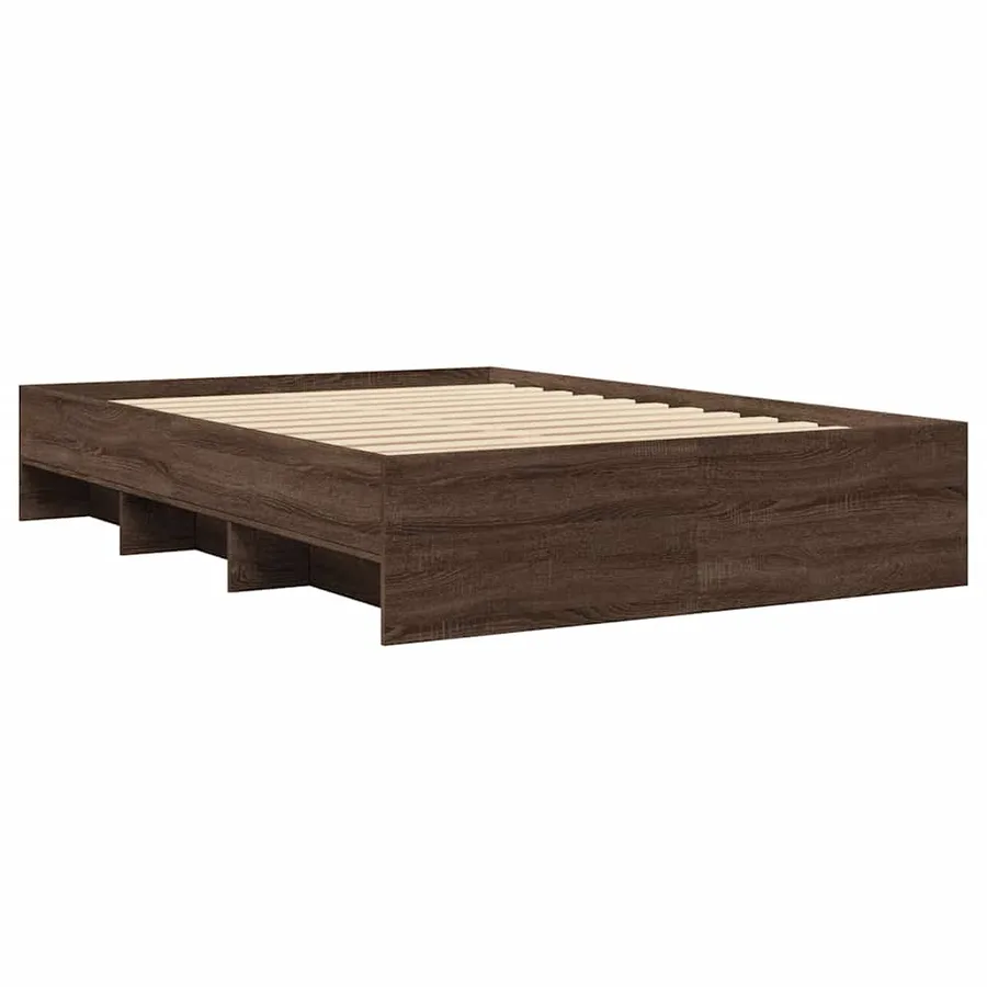 Cadre de lit sans matelas chêne marron 140x190 cm - 7
