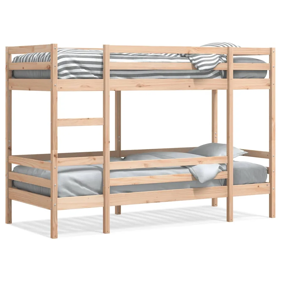 Lit superposé sans matelas 80x200 cm bois de pin massif - 2