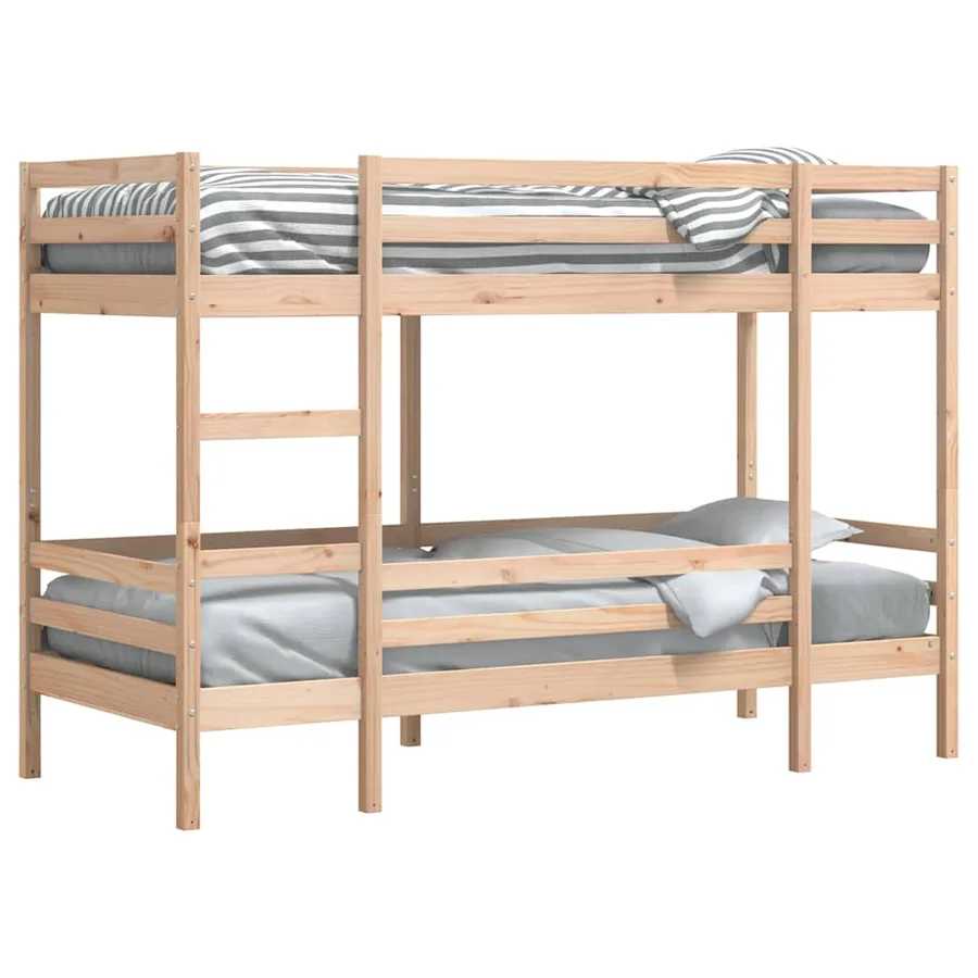 Lit superposé sans matelas 80x200 cm bois de pin massif - 4