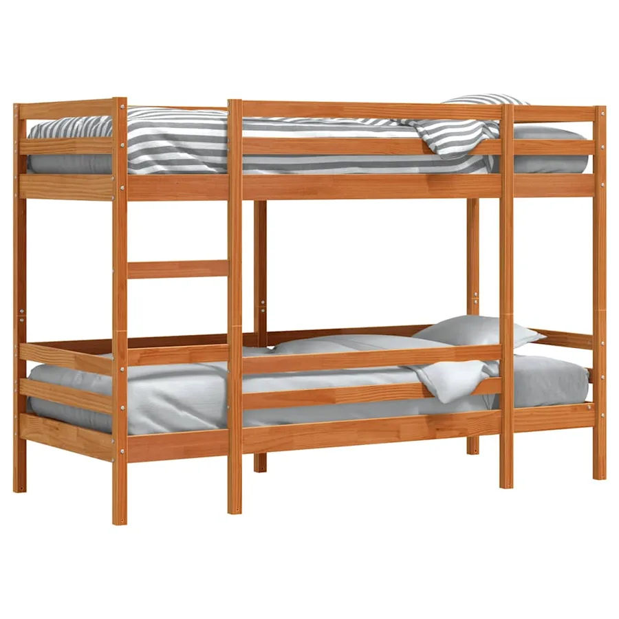Lit superposé sans matelas cire marron 90x200 cm pin massif - 4