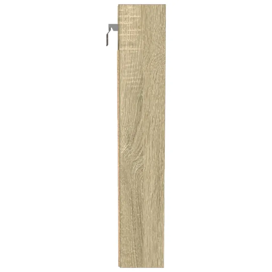 Armoire à vitrine chêne sonoma 100x8,5x50 cm bois d'ingénierie - 5
