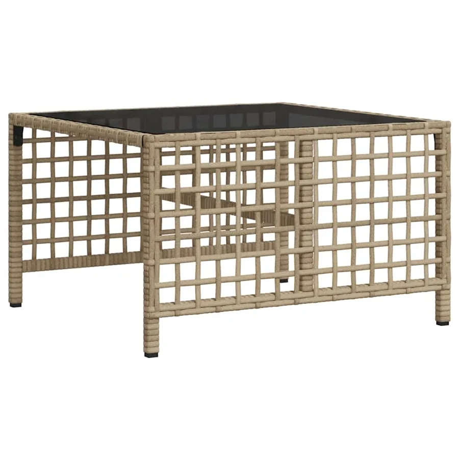 Salon de jardin d'angle avec coussins 3pcs beige résine tressée - 8