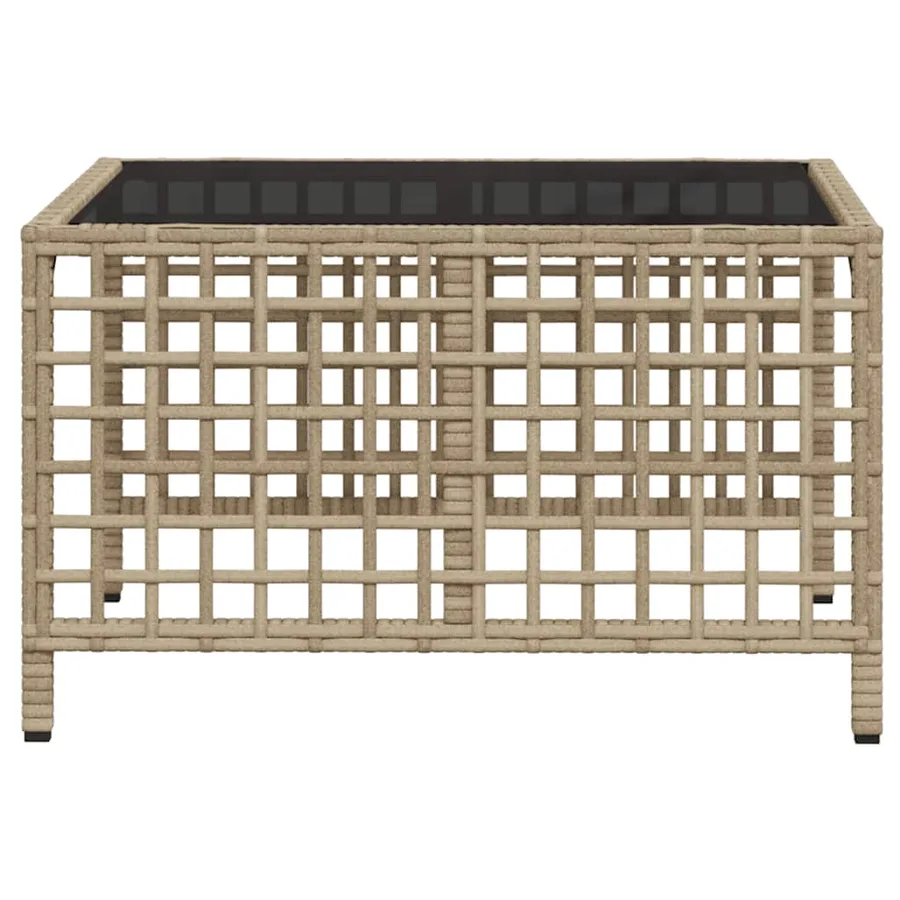 Salon de jardin d'angle avec coussins 3pcs beige résine tressée - 9