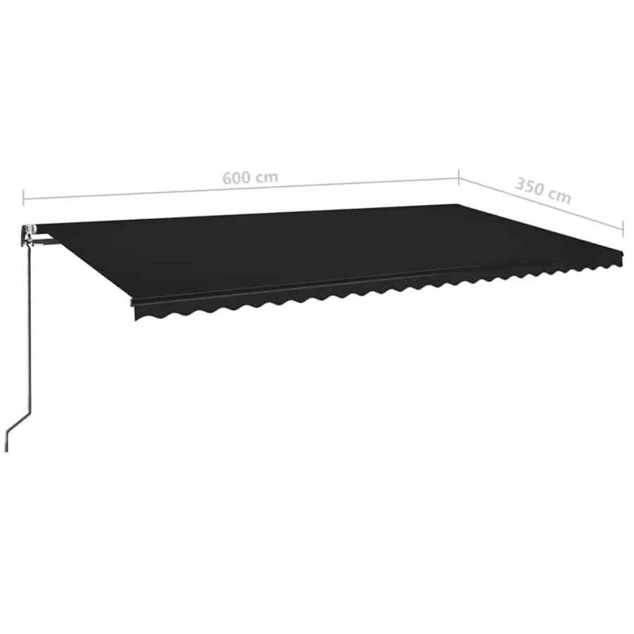 Auvent rétractable automatique 600x350 cm Anthracite - 9
