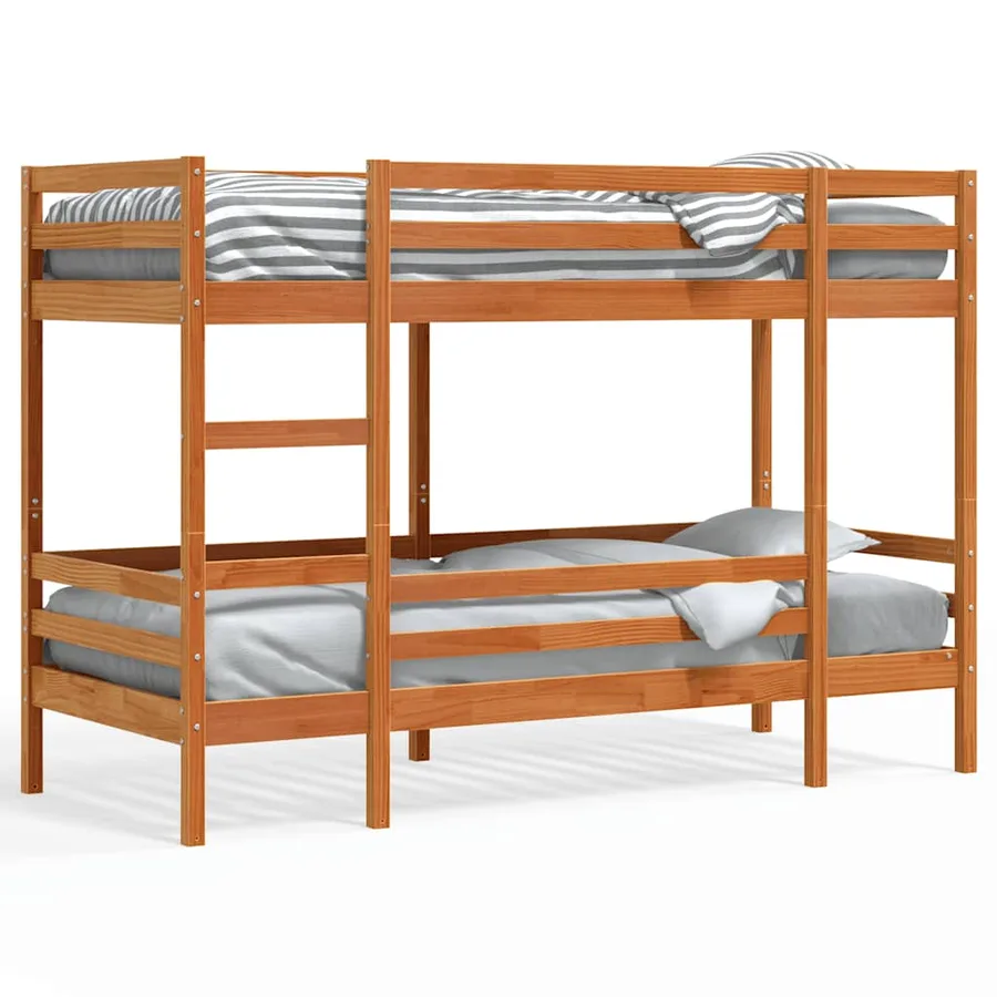 Lit superposé sans matelas cire marron 80x200 cm pin massif - 2