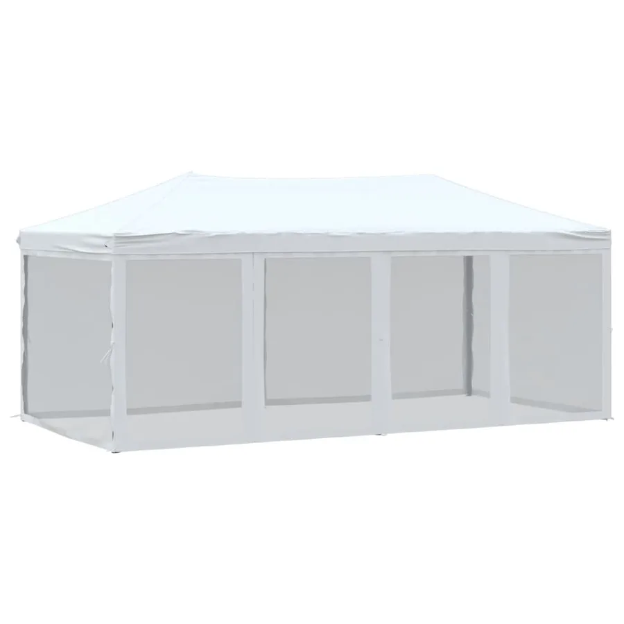 Folding party tent with side walls White 3x6 m - 2