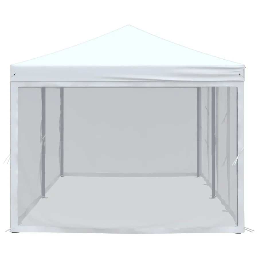 Tente de réception pliable avec parois Blanc 3x6 m - 4