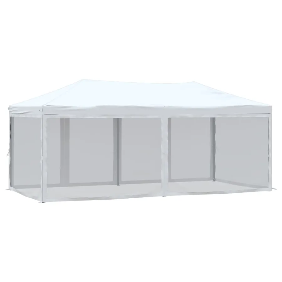Tente de réception pliable avec parois Blanc 3x6 m - 5