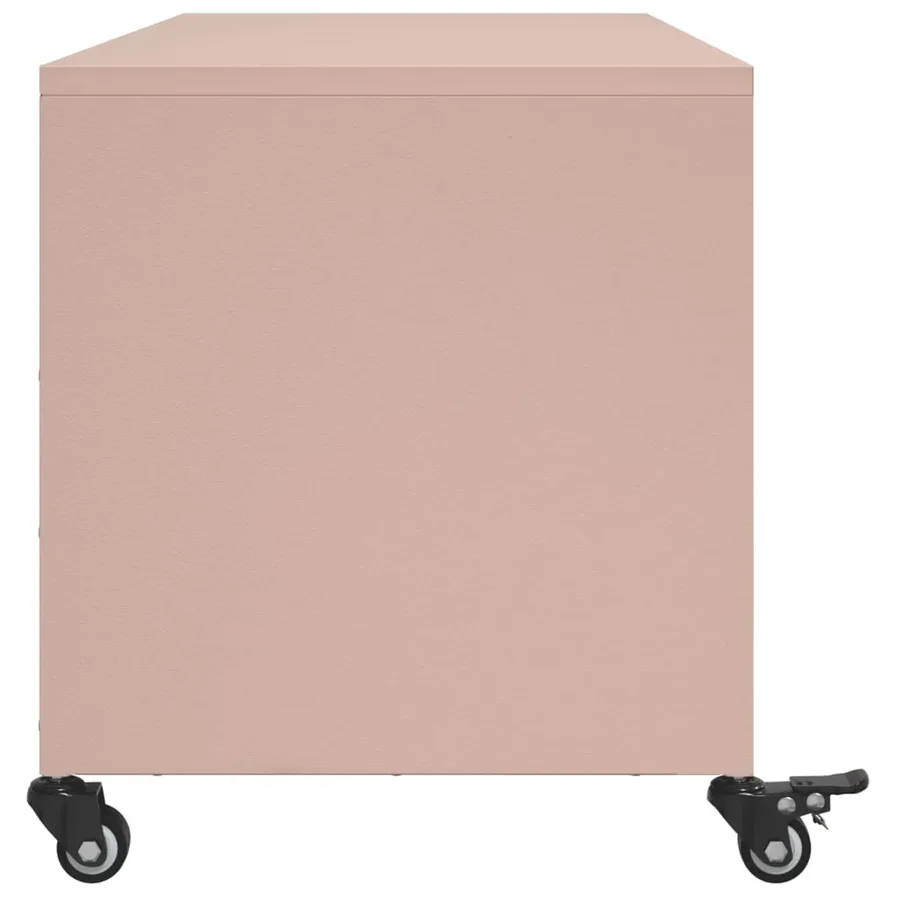 Meuble TV rose 100,5x39x43,5 cm acier - 7