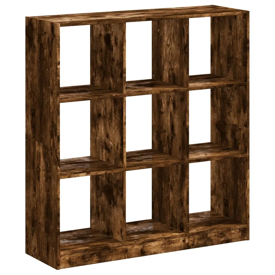 Bibliothèque chêne fumé 102x32x108 cm bois d'ingénierie - 6