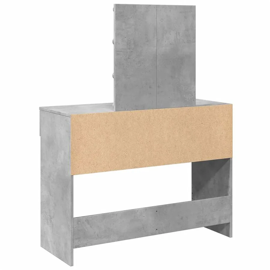 Coiffeuse avec LED gris béton 100x40x130 cm - 7
