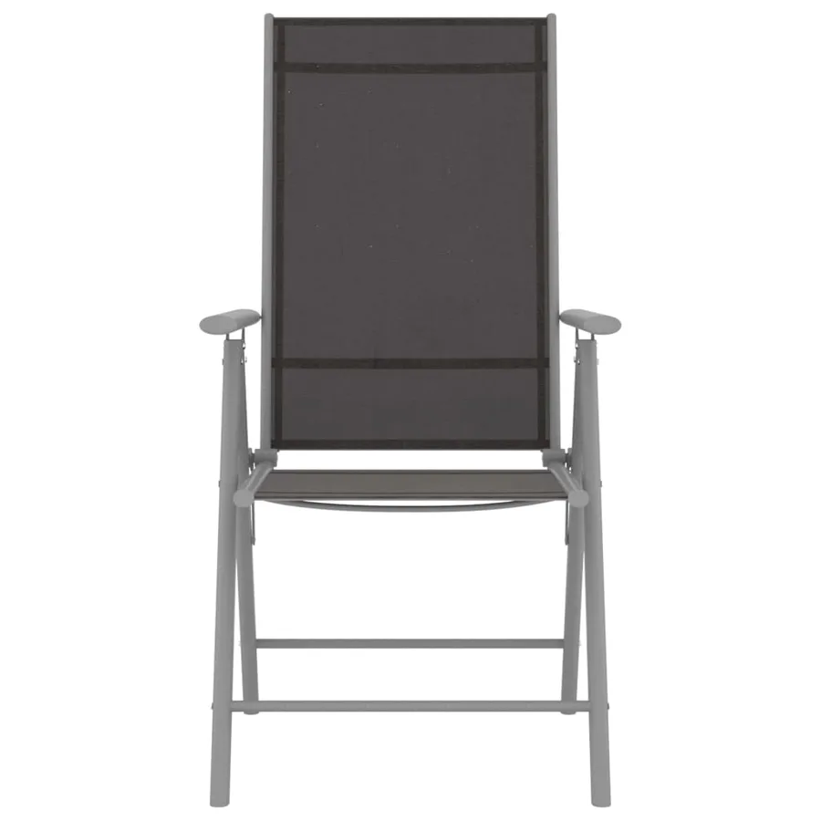 Ensemble à manger de jardin 5pcs aluminium et textilène argenté - 4
