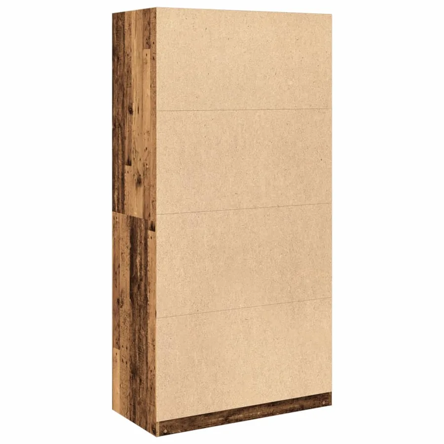 Garde-robe vieux bois 100x50x200 cm bois d'ingénierie - 6