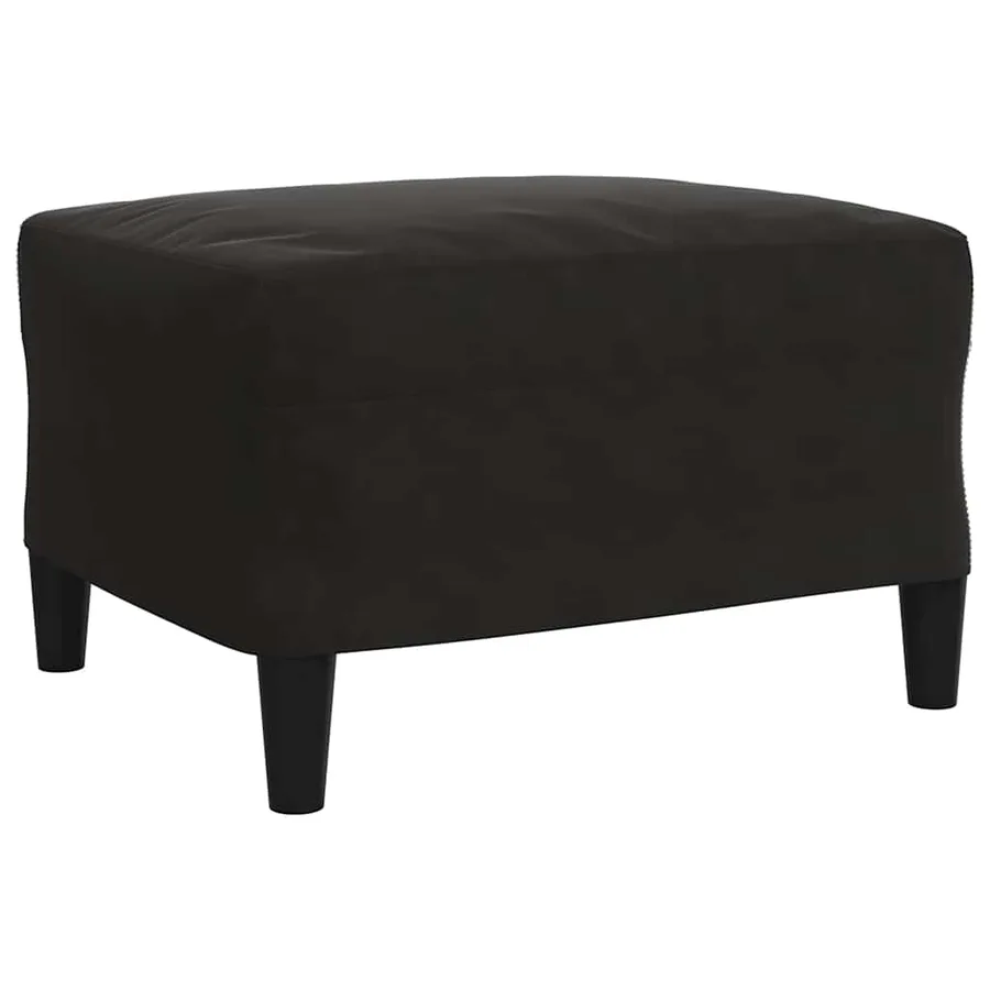 Ensemble de canapés 3 pcs avec coussins Noir Velours - 6