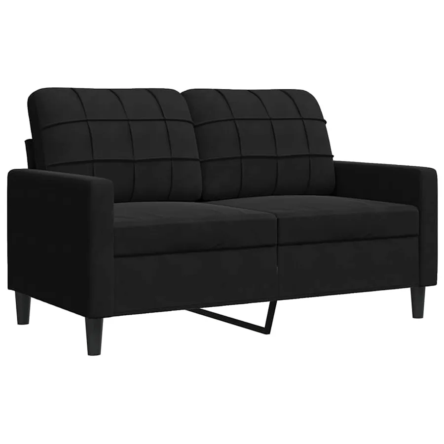 Ensemble de canapés 2 pcs avec coussins Noir Velours - 4
